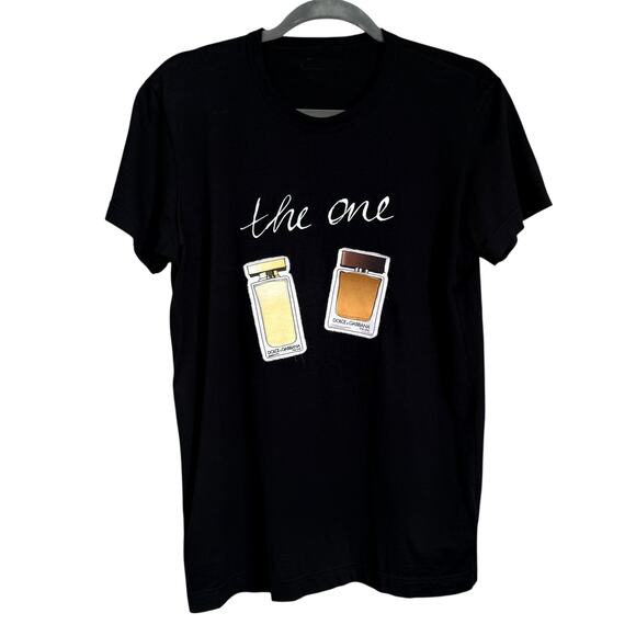 Dolce & Gabana The One Authentic Women's T-Shirt in Black Size L Short Sleeves - Picture 1 of 9
